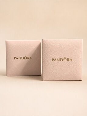 Pandora Empty Jewelry Gift Boxes With Inserts & Cards Lot of 2